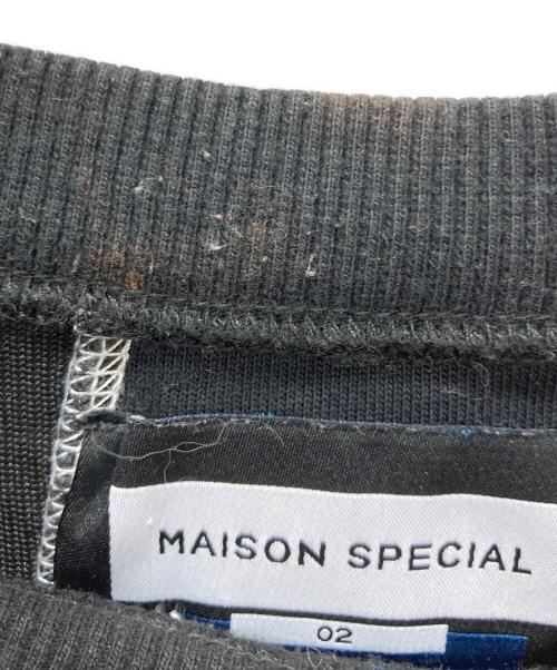 MAISON SPECIAL（メゾンスペシャル）MAISON SPECIAL (メゾンスペシャル) ナイロン切替スウェット ブラック サイズ:02の古着・服飾アイテム