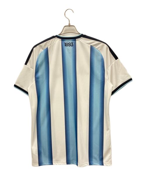 adidas（アディダス）adidas (アディダス) ゲームシャツ ブルー×ホワイト サイズ:２XL 未使用品の古着・服飾アイテム