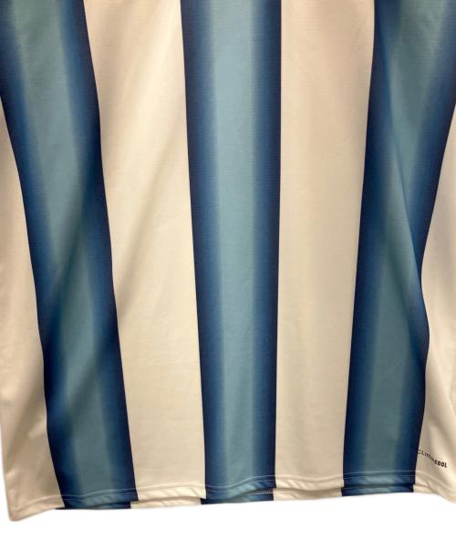 adidas（アディダス）adidas (アディダス) ゲームシャツ ブルー×ホワイト サイズ:２XL 未使用品の古着・服飾アイテム