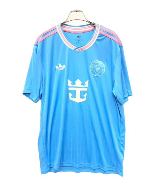 adidas（アディダス）adidas (アディダス) ゲームシャツ ブルー×ピンク サイズ:2XL 未使用品の古着・服飾アイテム