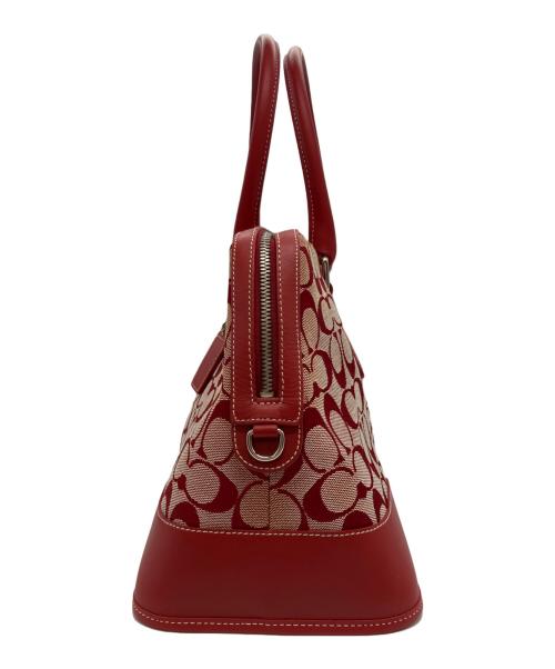 COACH（コーチ）COACH (コーチ) トートバッグ レッド×ベージュの古着・服飾アイテム