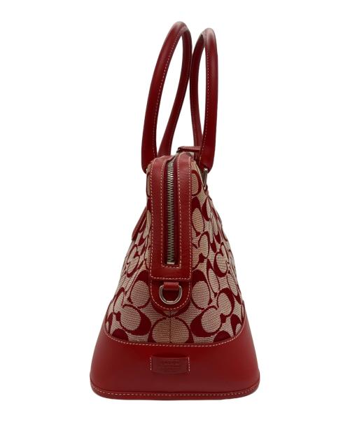 COACH（コーチ）COACH (コーチ) トートバッグ レッド×ベージュの古着・服飾アイテム