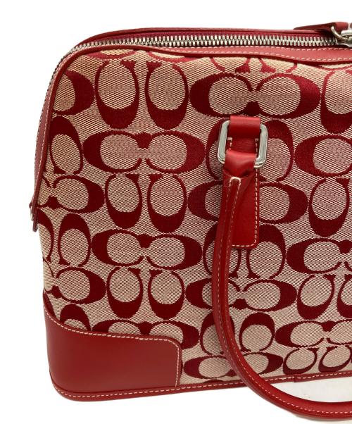 COACH（コーチ）COACH (コーチ) トートバッグ レッド×ベージュの古着・服飾アイテム