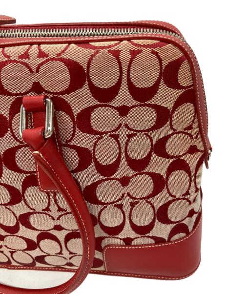 COACH（コーチ）COACH (コーチ) トートバッグ レッド×ベージュの古着・服飾アイテム