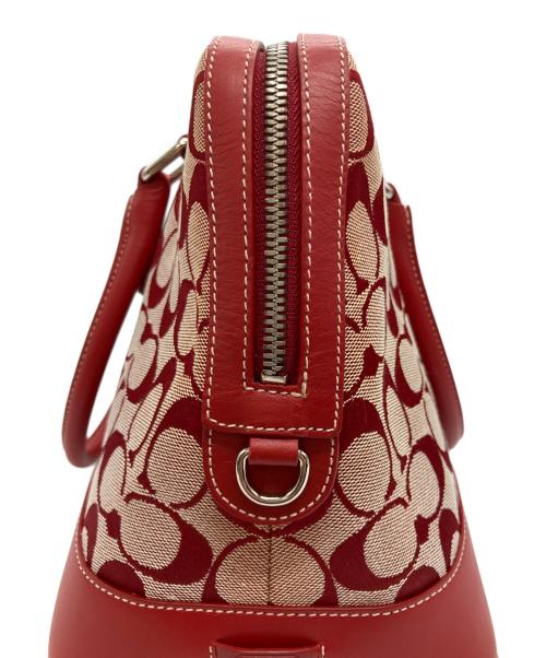 COACH（コーチ）COACH (コーチ) トートバッグ レッド×ベージュの古着・服飾アイテム