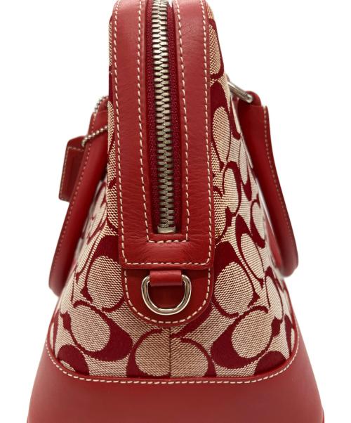COACH（コーチ）COACH (コーチ) トートバッグ レッド×ベージュの古着・服飾アイテム