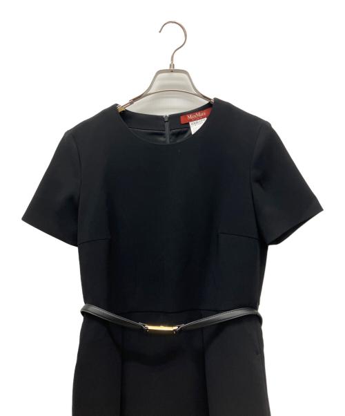 MaxMara（マックスマーラ）MaxMara (マックスマーラ) 半袖ワンピース ブラック サイズ:40の古着・服飾アイテム