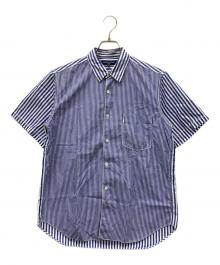 COMME des GARCONS HOMME（コムデギャルソン オム）の古着「半袖シャツ」｜ブルー×ホワイト