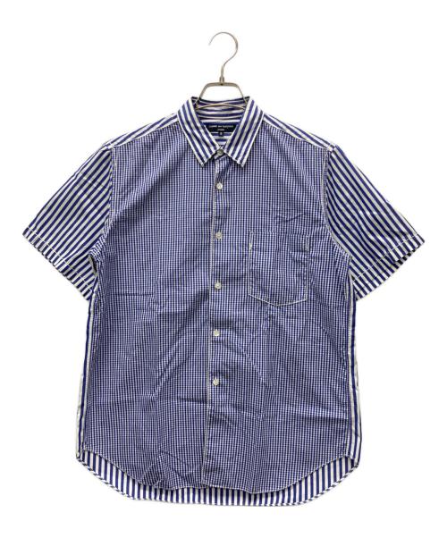 COMME des GARCONS HOMME（コムデギャルソン オム）COMME des GARCONS HOMME (コムデギャルソン オム) 半袖シャツ ブルー×ホワイト サイズ:Ｓの古着・服飾アイテム