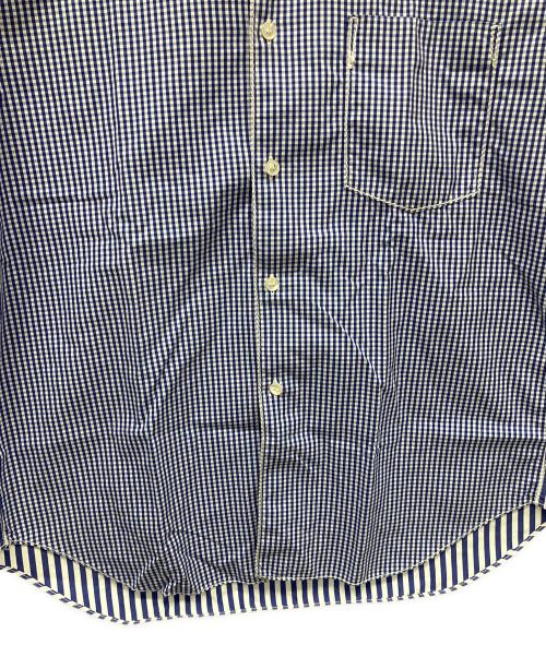 COMME des GARCONS HOMME（コムデギャルソン オム）COMME des GARCONS HOMME (コムデギャルソン オム) 半袖シャツ ブルー×ホワイト サイズ:Ｓの古着・服飾アイテム
