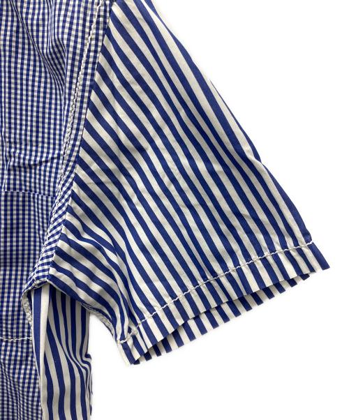 COMME des GARCONS HOMME（コムデギャルソン オム）COMME des GARCONS HOMME (コムデギャルソン オム) 半袖シャツ ブルー×ホワイト サイズ:Ｓの古着・服飾アイテム