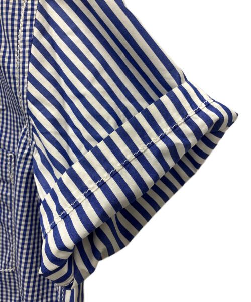COMME des GARCONS HOMME（コムデギャルソン オム）COMME des GARCONS HOMME (コムデギャルソン オム) 半袖シャツ ブルー×ホワイト サイズ:Ｓの古着・服飾アイテム