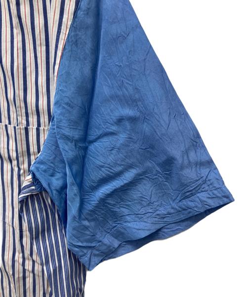 COMME des GARCONS HOMME（コムデギャルソン オム）COMME des GARCONS HOMME (コムデギャルソン オム) 半袖シャツ ブルー×ホワイト×レッド サイズ:Ｍの古着・服飾アイテム