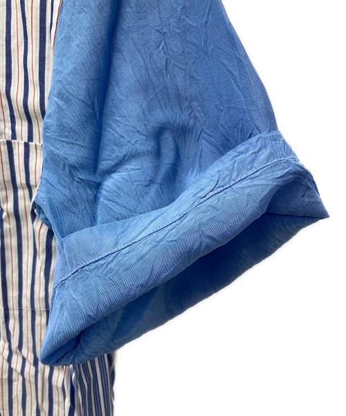 COMME des GARCONS HOMME（コムデギャルソン オム）COMME des GARCONS HOMME (コムデギャルソン オム) 半袖シャツ ブルー×ホワイト×レッド サイズ:Ｍの古着・服飾アイテム