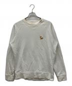maison kitsuneメゾンキツネ）の古着「チラックス フォックス パッチ クラシックスウェットシャツ」｜ホワイト