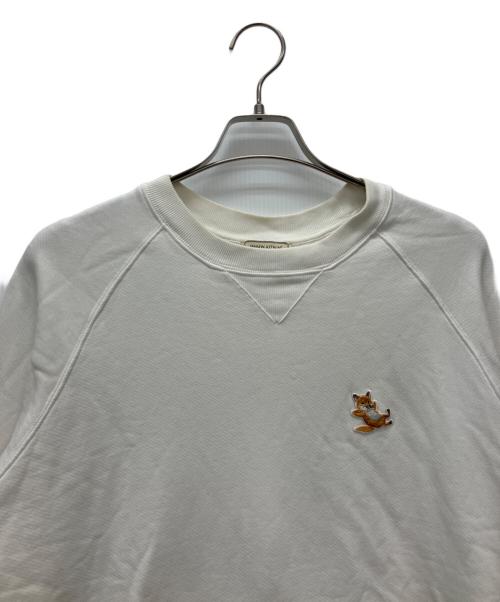 maison kitsune（メゾンキツネ）maison kitsune (メゾンキツネ) チラックス フォックス パッチ クラシックスウェットシャツ ホワイト サイズ:Ｍの古着・服飾アイテム