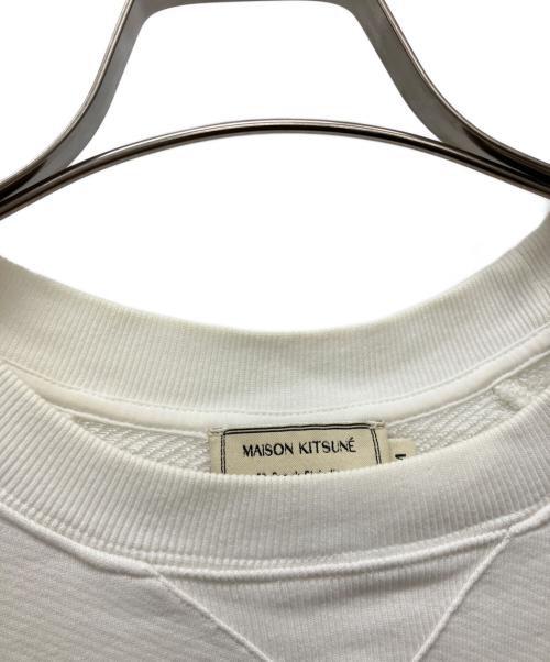 maison kitsune（メゾンキツネ）maison kitsune (メゾンキツネ) チラックス フォックス パッチ クラシックスウェットシャツ ホワイト サイズ:Ｍの古着・服飾アイテム