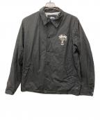 stussyステューシー）の古着「コーチジャケット」｜ブラック