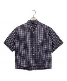 stussy（ステューシー）の古着「半袖シャツ」｜ネイビー×レッド