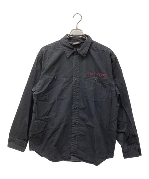HARLEY-DAVIDSON（ハーレーダビッドソン）HARLEY-DAVIDSON (ハーレーダビッドソン) 長袖シャツ ブラック サイズ:Lの古着・服飾アイテム