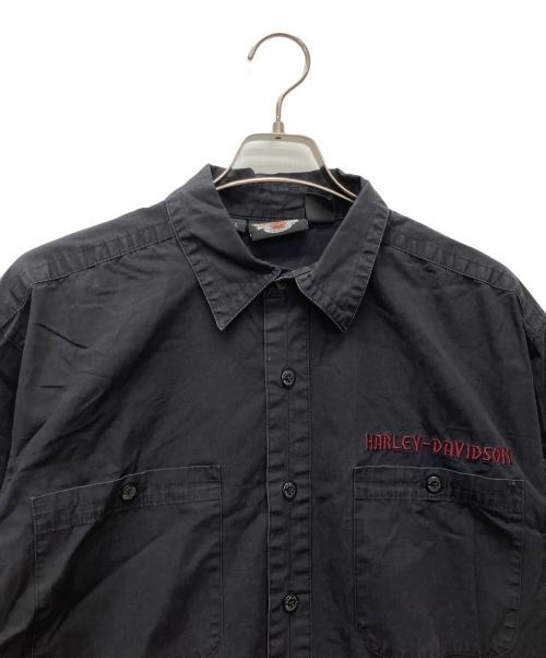 HARLEY-DAVIDSON（ハーレーダビッドソン）HARLEY-DAVIDSON (ハーレーダビッドソン) 長袖シャツ ブラック サイズ:Lの古着・服飾アイテム