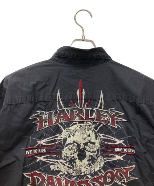 HARLEY-DAVIDSON（ハーレーダビッドソン）HARLEY-DAVIDSON (ハーレーダビッドソン) 長袖シャツ ブラック サイズ:Lの古着・服飾アイテム