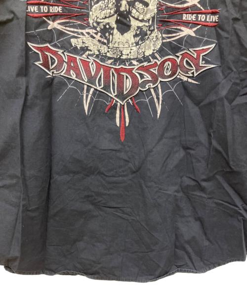 HARLEY-DAVIDSON（ハーレーダビッドソン）HARLEY-DAVIDSON (ハーレーダビッドソン) 長袖シャツ ブラック サイズ:Lの古着・服飾アイテム