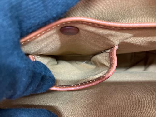 RALPH LAUREN（ラルフローレン）RALPH LAUREN (ラルフローレン) コンチョ付カゴトートバック ブラウン×ベージュの古着・服飾アイテム