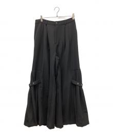 ellno loset（エルノロゼット）の古着「ワイドパンツ」｜ブラック