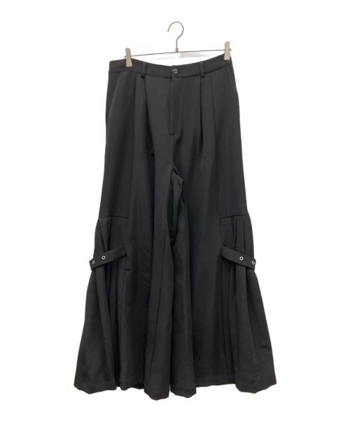 ellno loset（エルノロゼット）ellno loset (エルノロゼット) ワイドパンツ ブラック サイズ:Lの古着・服飾アイテム