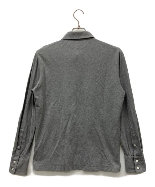 BRUNELLO CUCINELLI（ブルネロクチネリ）BRUNELLO CUCINELLI (ブルネロクチネリ) 長袖ポロシャツ グレー サイズ:Mの古着・服飾アイテム