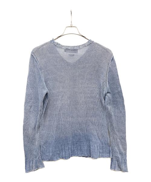 POLO RALPH LAUREN（ポロ・ラルフローレン）POLO RALPH LAUREN (ポロ・ラルフローレン) 90sリネンニット ブルー サイズ:Mの古着・服飾アイテム