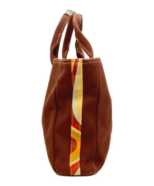 PAUL SMITH（ポールスミス）PAUL SMITH (ポールスミス) ハンドバッグ ブラウン×パープルの古着・服飾アイテム
