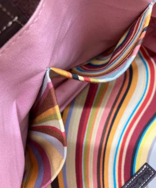 PAUL SMITH（ポールスミス）PAUL SMITH (ポールスミス) ハンドバッグ ブラウン×パープルの古着・服飾アイテム