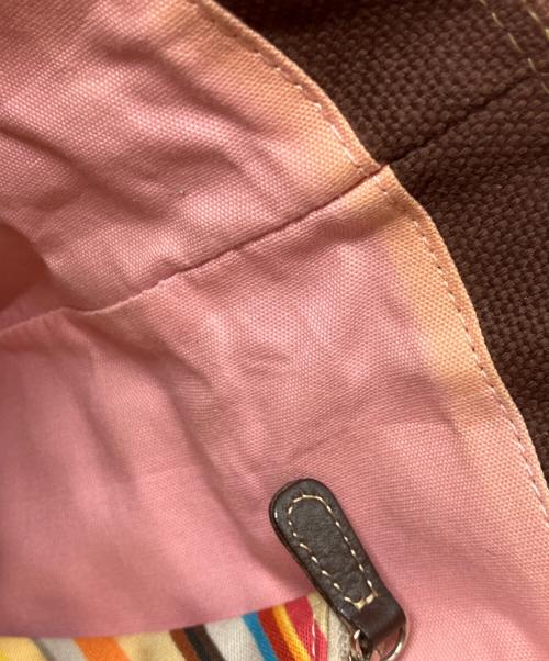 PAUL SMITH（ポールスミス）PAUL SMITH (ポールスミス) ハンドバッグ ブラウン×パープルの古着・服飾アイテム