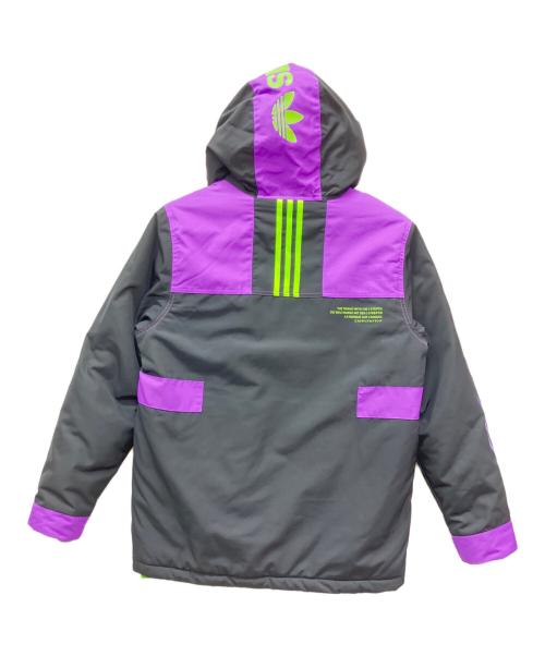 adidas（アディダス）adidas (アディダス) 22グラフィックパデットジャケット ブラック×パープル サイズ:Lの古着・服飾アイテム