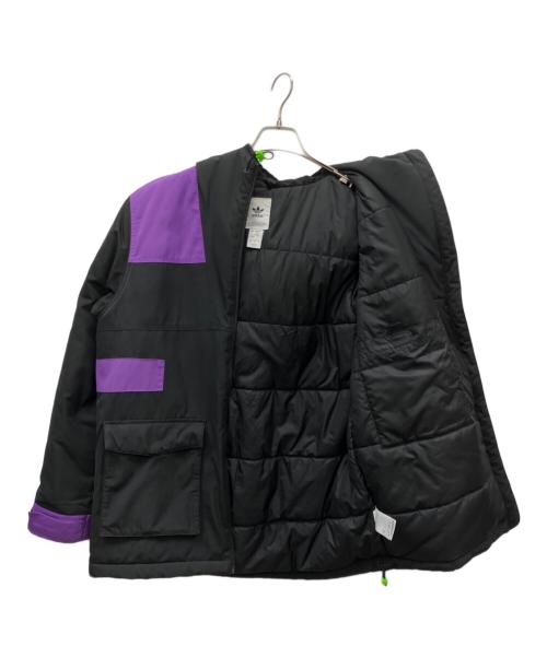 adidas（アディダス）adidas (アディダス) 22グラフィックパデットジャケット ブラック×パープル サイズ:Lの古着・服飾アイテム