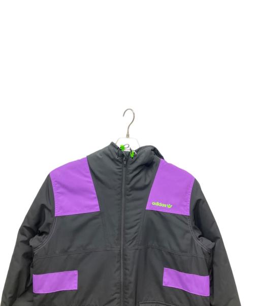 adidas（アディダス）adidas (アディダス) 22グラフィックパデットジャケット ブラック×パープル サイズ:Lの古着・服飾アイテム