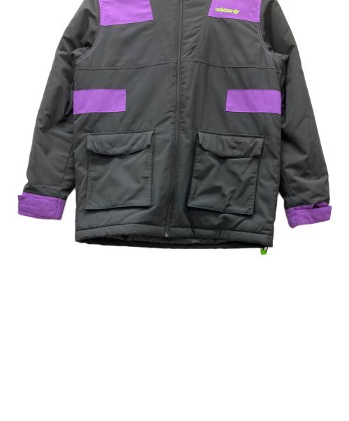 adidas（アディダス）adidas (アディダス) 22グラフィックパデットジャケット ブラック×パープル サイズ:Lの古着・服飾アイテム