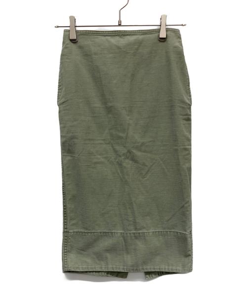 MADISON BLUE（マディソンブルー）MADISON BLUE (マディソンブルー) バックサテンタイトロングスカート カーキ サイズ:XSの古着・服飾アイテム