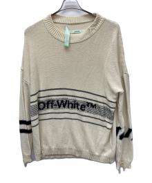 OFFWHITE（オフホワイト）の古着「薄手ニット」｜ホワイト×ブラック