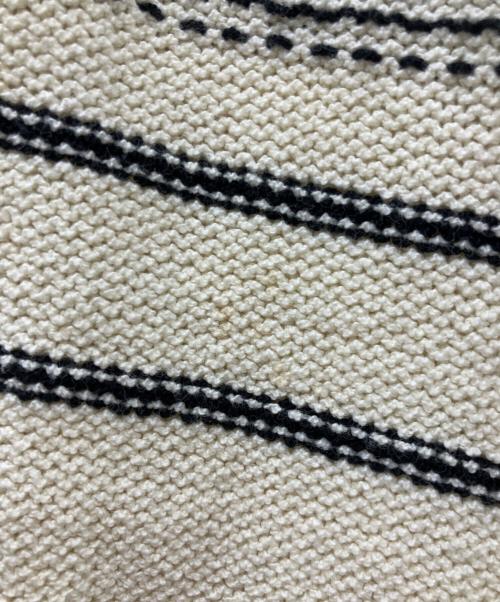 OFFWHITE（オフホワイト）OFFWHITE (オフホワイト) 薄手ニット ホワイト×ブラック サイズ:Lの古着・服飾アイテム