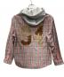 Supreme (シュプリーム) 26FW Applique Hooded Flannel Shirt ピンク×グレー サイズ:Ｍ：35000円
