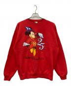 DISNEYディズニー）の古着「ヴィンテージクルーネックスウェット」｜レッド