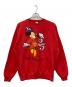 DISNEY（ディズニー）の古着「ヴィンテージクルーネックスウェット」｜レッド