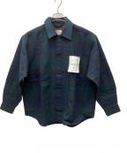 Traditional Weatherwearトラディショナルウェザーウェア）の古着「長袖シャツ」｜ブルー×グリーン