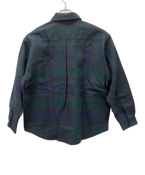 Traditional Weatherwear（トラディショナルウェザーウェア）Traditional Weatherwear (トラディショナルウェザーウェア) 長袖シャツ ブルー×グリーン サイズ:Sの古着・服飾アイテム