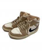 NIKEナイキ）の古着「ハイカットスニーカー」｜ベージュ×ホワイト