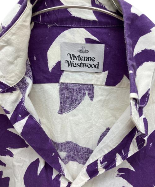 Vivienne Westwood（ヴィヴィアンウエストウッド）Vivienne Westwood (ヴィヴィアンウエストウッド) 長袖シャツ ホワイト×パープル サイズ:44の古着・服飾アイテム