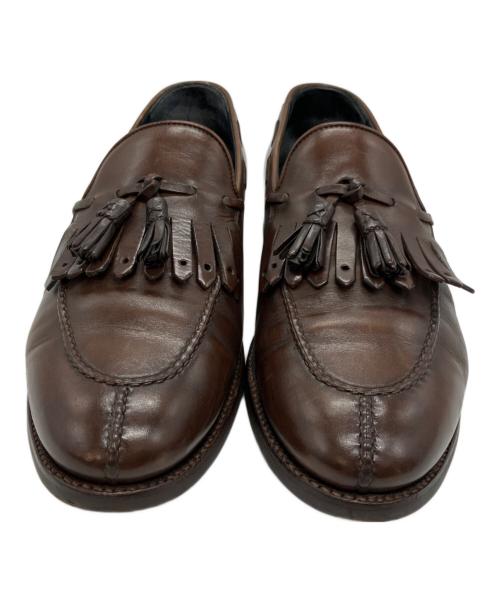 ERMENEGILDO ZEGNA（エルメネジルド・ゼニア）ERMENEGILDO ZEGNA (エルメネジルド・ゼニア) フリンジローファー ブラウン サイズ:6の古着・服飾アイテム